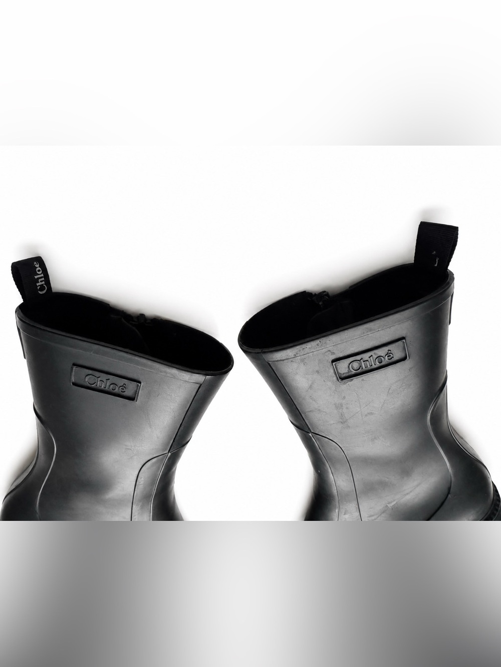 Chloé Betty PVC Short Rain Boots Black Size 36 US 6 Designer - Picture 5 of 13